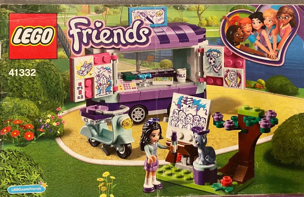 Lego friends 41332 - Emma's kunstkraam, Ophalen of Verzenden, Zo goed als nieuw, Complete set, Lego