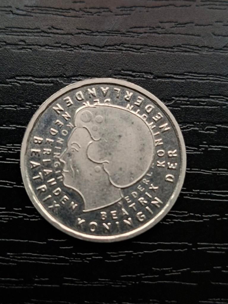 Beatrix 1 Gulden 2001 - Aapje, 1 gulden, Koningin Beatrix, Zilver, Ophalen of Verzenden