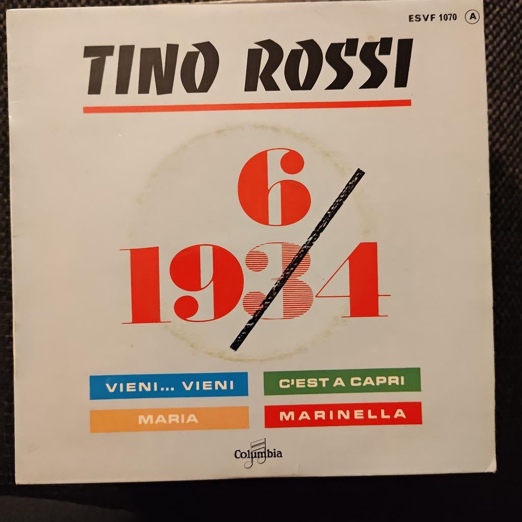 Tino Rossi - 6/1934 - Single, Cd's en Dvd's, Vinyl Singles, Gebruikt, 7 inch, Single, Ophalen of Verzenden