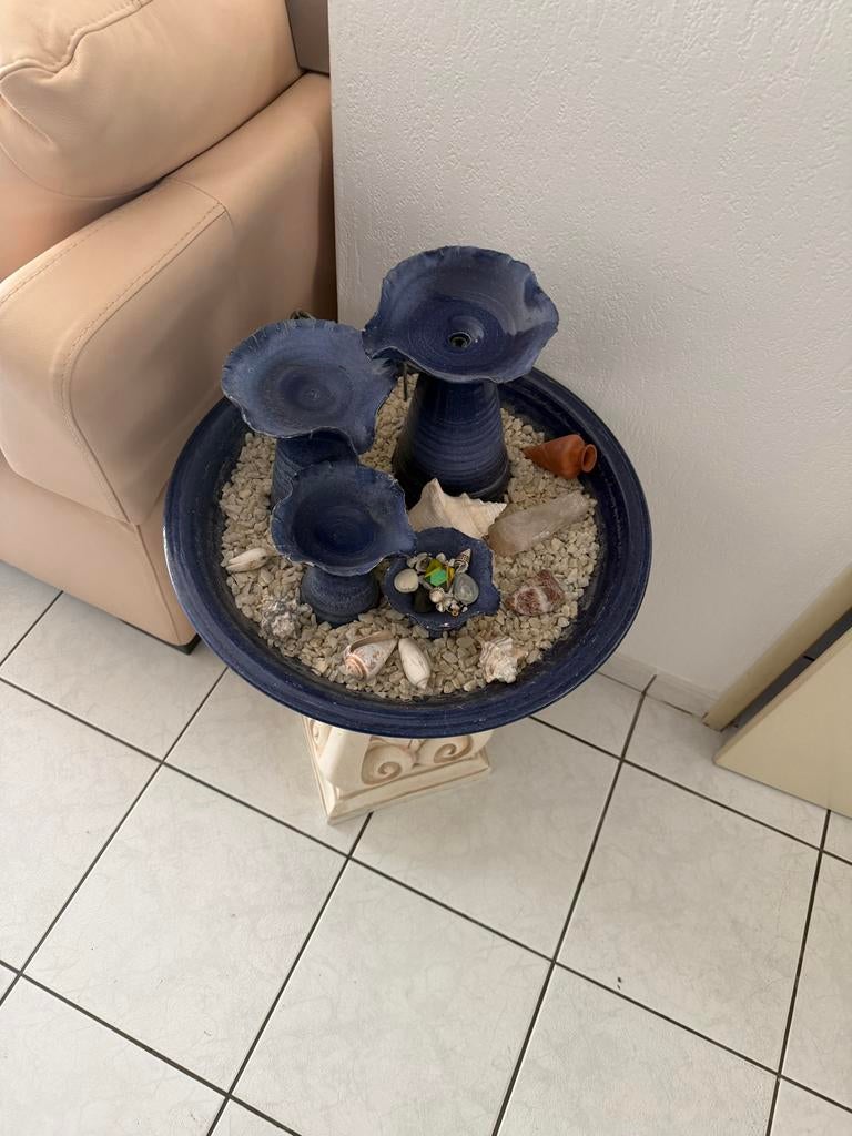 Decoratieve fontein met schelpen - Snel weg!, Huis en Inrichting, Woonaccessoires | Overige, Ophalen of Verzenden, Gebruikt