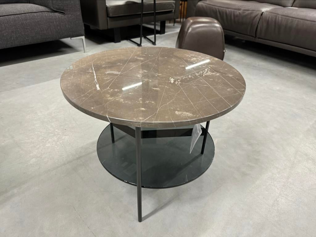 Showmodel Leolux Tampa Salontafel grijs Design Tafel Glas, Leolux, ., Nieuw, Ophalen of Verzenden