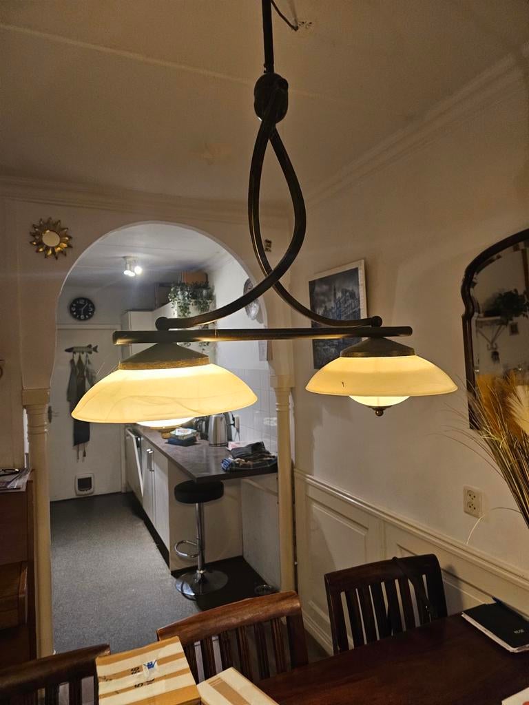 Italiaans Design Lampenset - Luce., Huis en Inrichting, Gebruikt, Italiaans Design, Ophalen of Verzenden, Glas