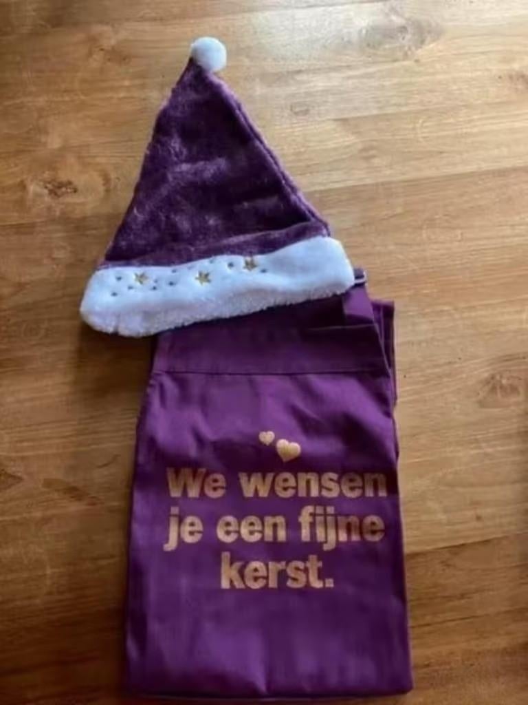 AH kerstmuts en schort! NIEUW / Kerst, Ophalen of Verzenden, Nieuw, Overige typen