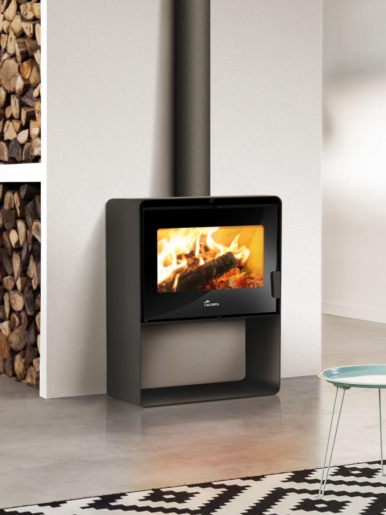 Lacunza Atlantic 603 hoogrendement houtkachel 8-16 kW, Ophalen, Vrijstaand, Hout, Nieuw