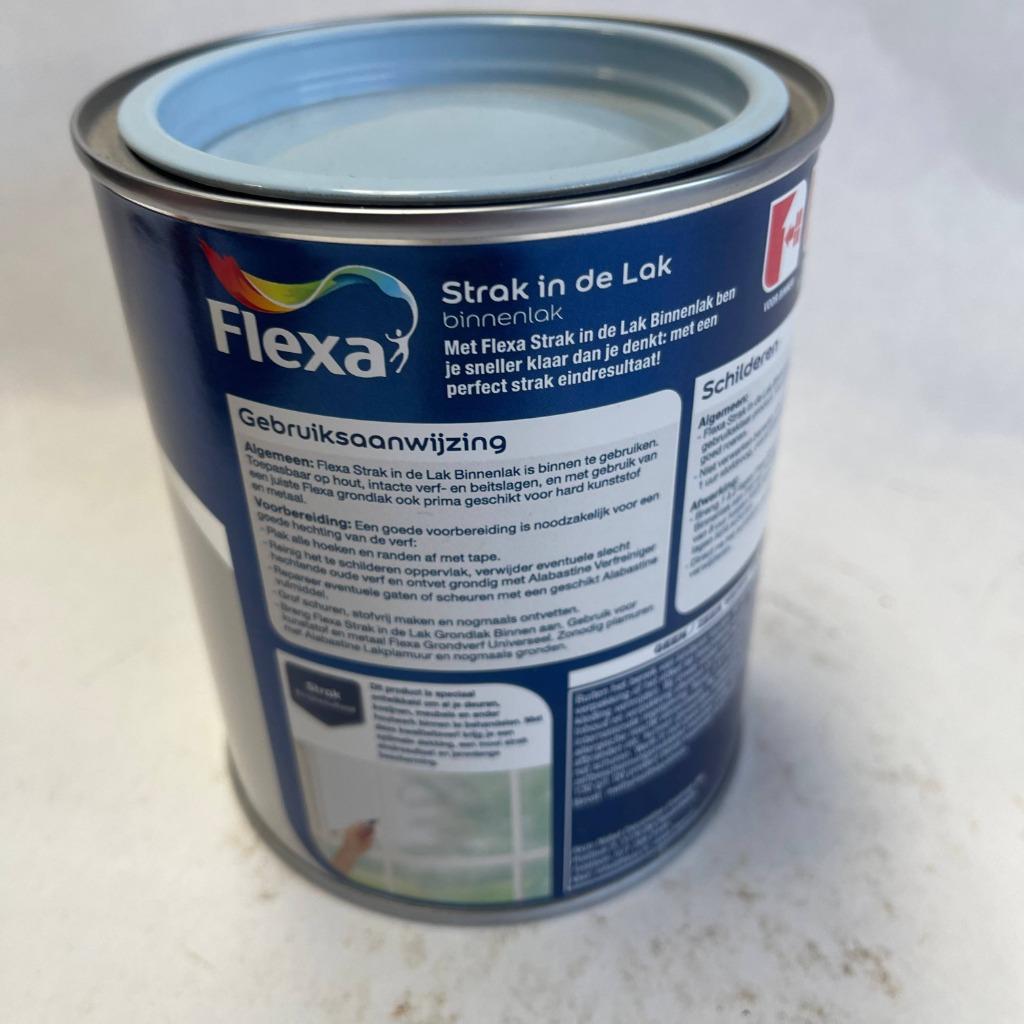 Flexa Strak in de Lak Verf Grijsblauw Blauw Hoogglans 750ml, Flexa, Flexa, Blauw, Nieuw