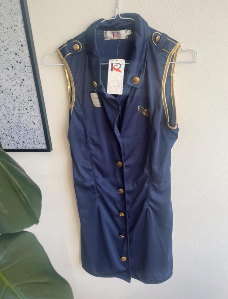 Stewardess carnaval outfit - kostuum - jurkje, Ophalen of Verzenden, Nieuw