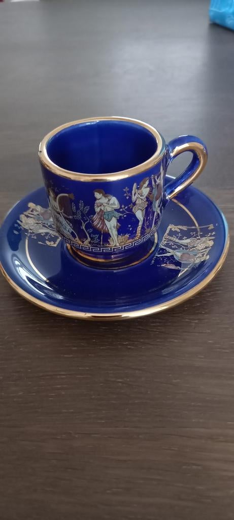 Vintage Dagounis Kop en Schotel - Grieks Design, Ophalen of Verzenden