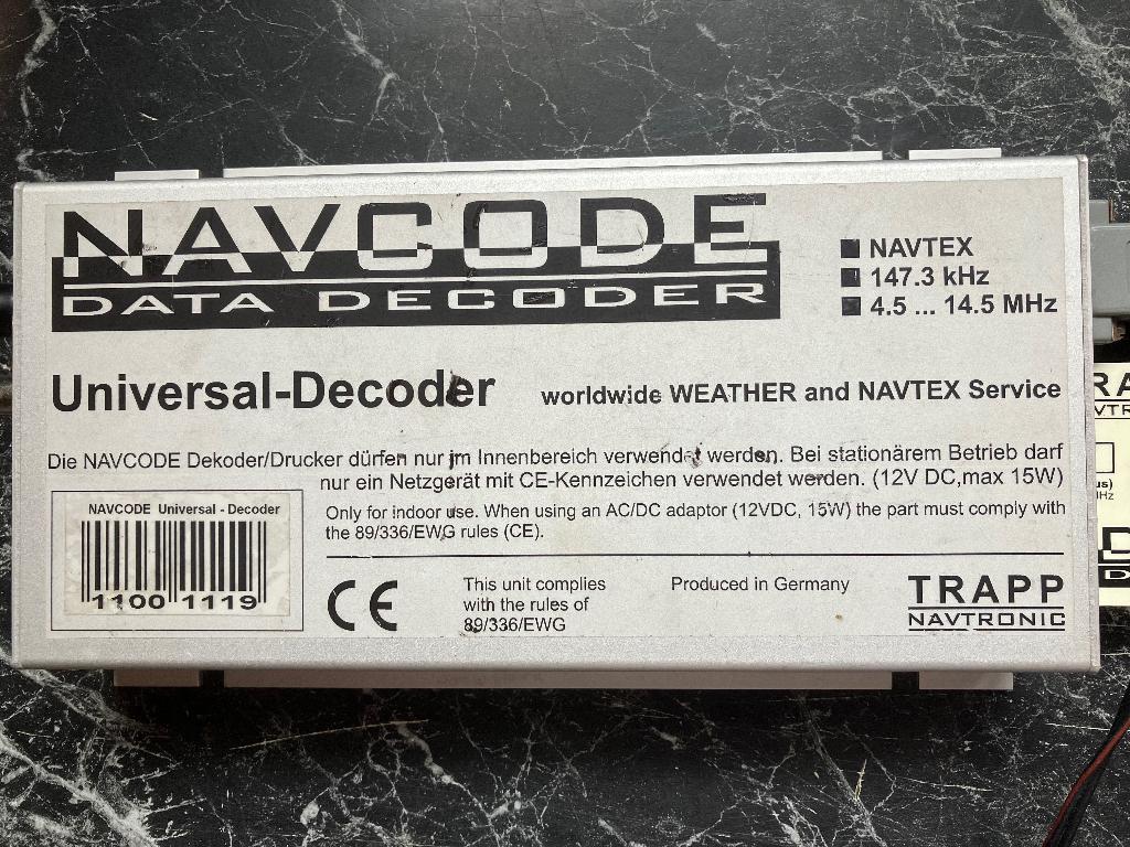 Zoek antenne +user enof service voor Navcode weerfax decoder, Ophalen of Verzenden, Zo goed als nieuw, Ontvanger