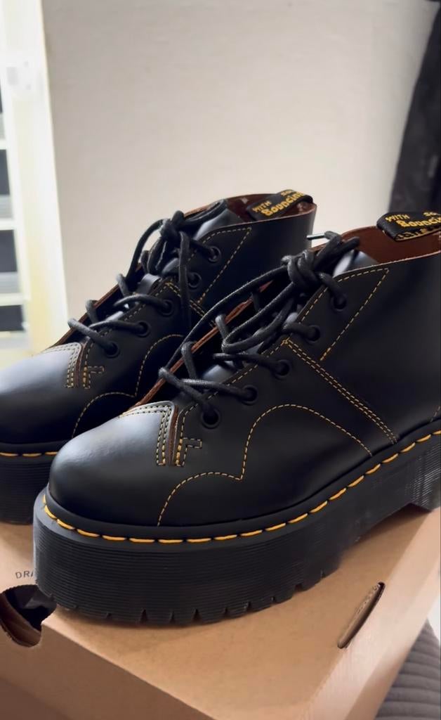 Dr. Martens Church Quad Monkey Boots, Kleding | Dames, Schoenen, Ophalen of Verzenden, Zo goed als nieuw, Zwart, Lage of Enkellaarzen