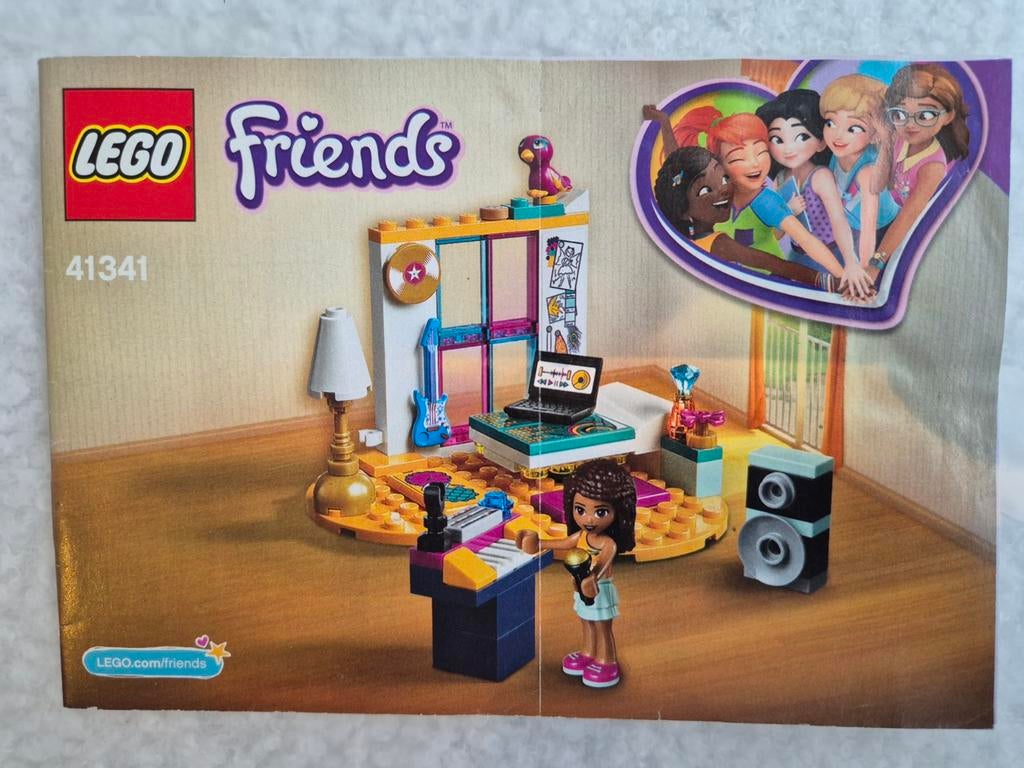 Lego Friends Andrea's slaapkamer, Ophalen of Verzenden, Zo goed als nieuw, Complete set, Lego