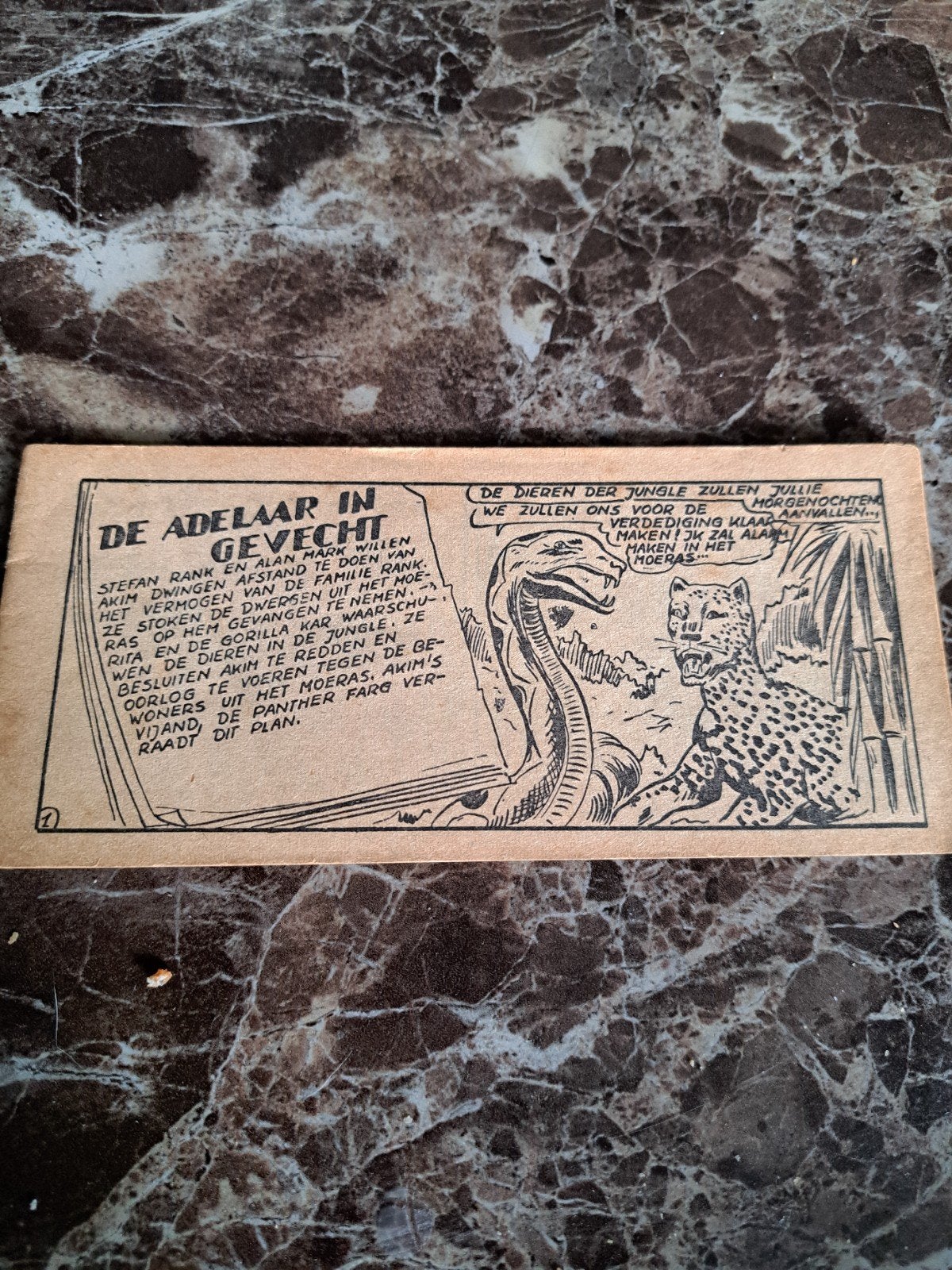 De Adelaar in Gevecht - Vintage Stripboek, Boeken, Eén stripboek, Ophalen of Verzenden, Gelezen, Onbekend