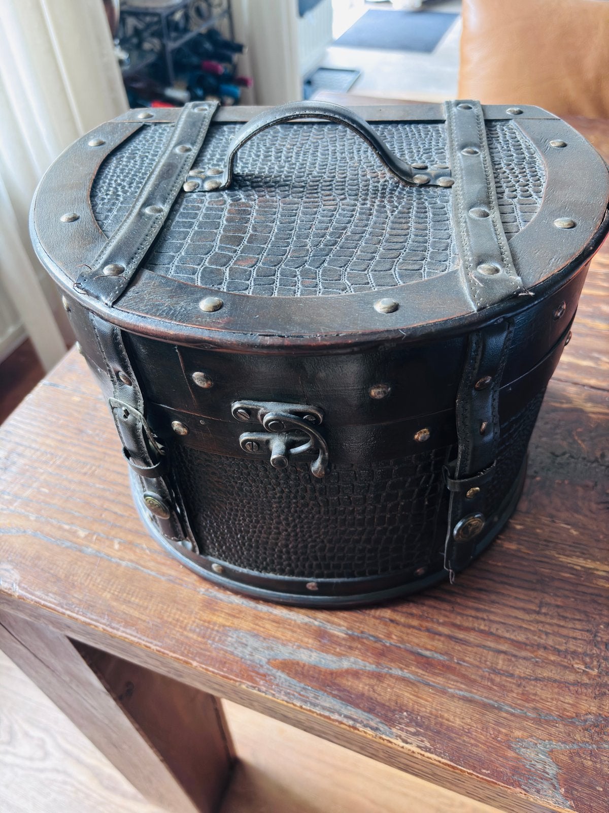 Nostalgische hoedendoos - hoog model, Ophalen of Verzenden