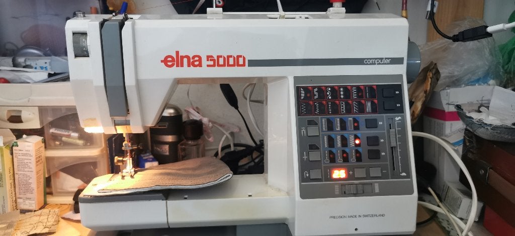 Naaimachine elna 5000 compleet{ echt Leer naaien goed, Ophalen of Verzenden, Zo goed als nieuw, Naaimachine, Overige merken