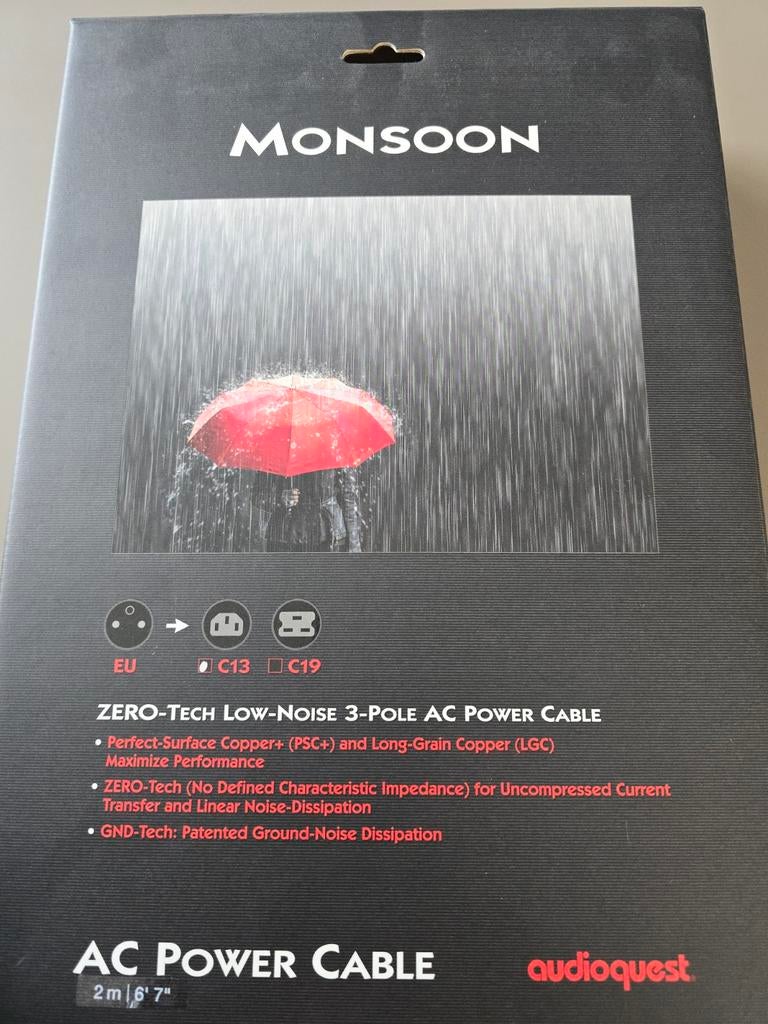 Te koop AC Monsoon 2m, Audio, Tv en Foto, Audiokabels en Televisiekabels, Ophalen of Verzenden, Zo goed als nieuw, 2 tot 5 meter