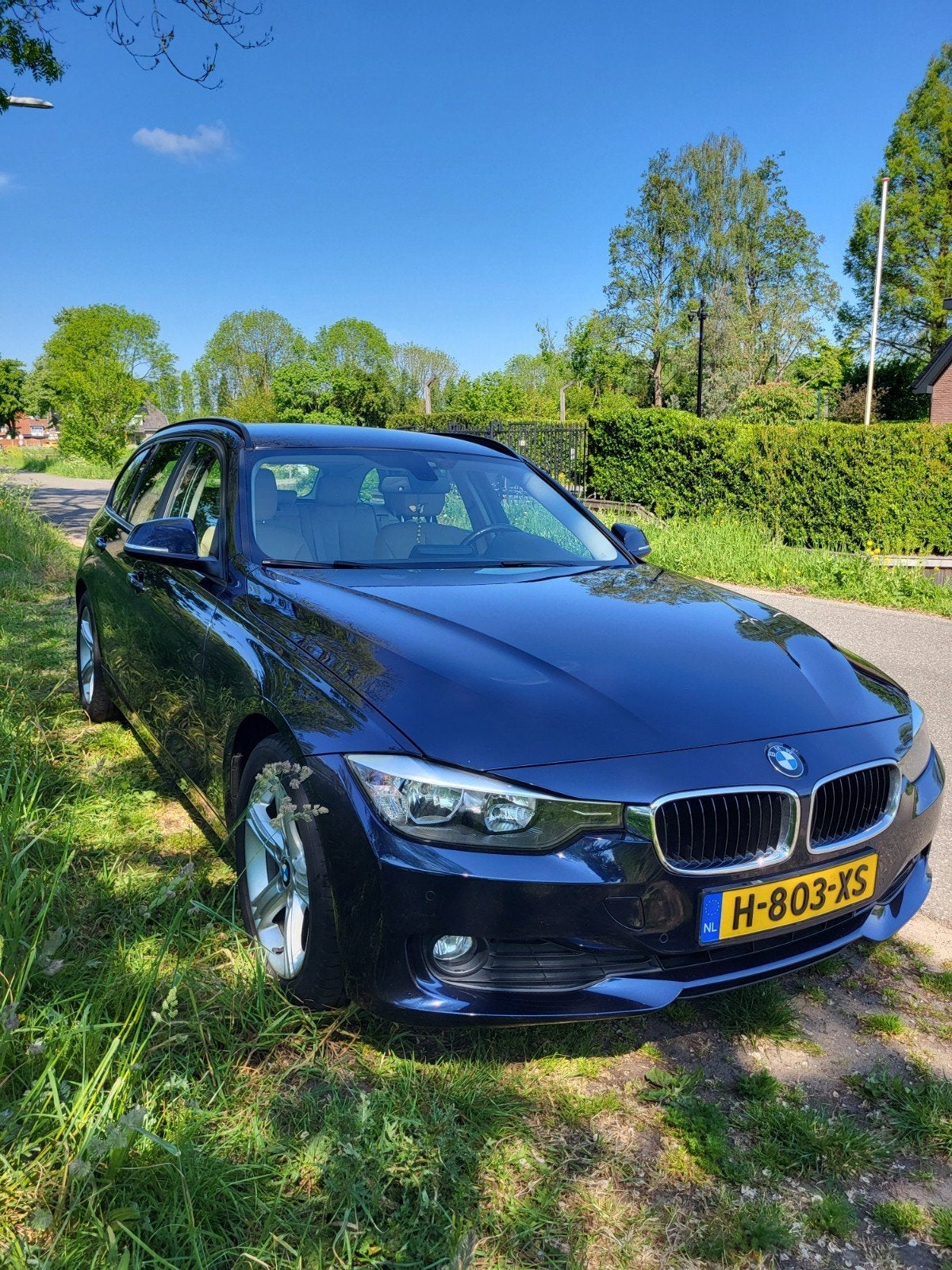 BMW 316i touring, Aut. 2013 Blauw, Automaat, Parkeersensor, Beige, 4 cilinders