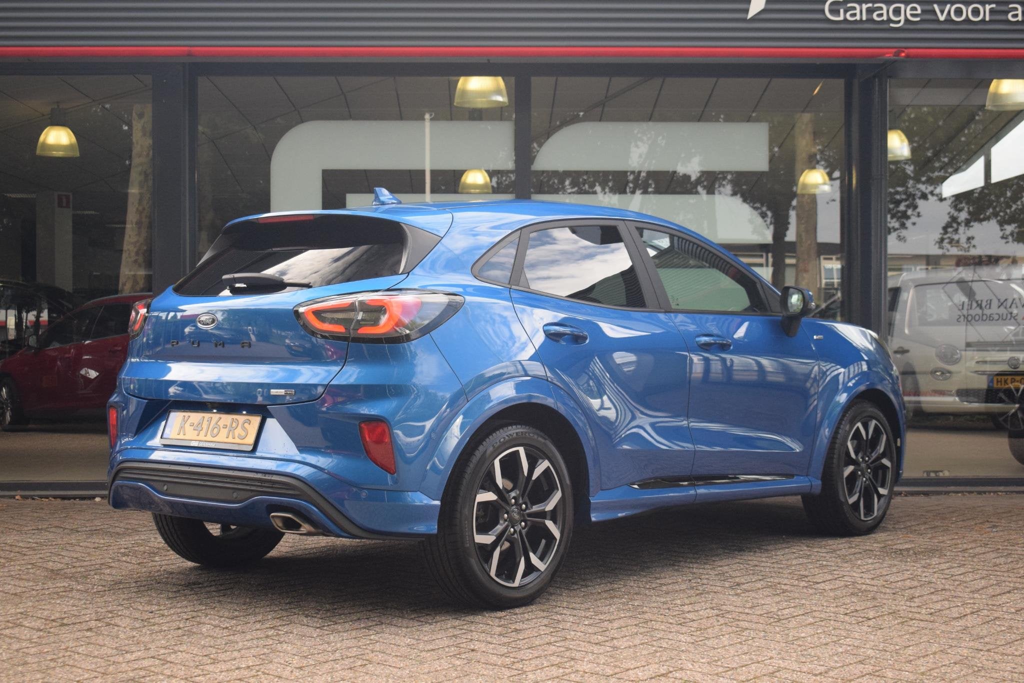 Ford Puma 1.0 155PK Hybrid ST-Line X met B&O|CAMERA|NAVIGATI, Voorwielaandrijving, Euro 6, Blauw, Leder en Stof