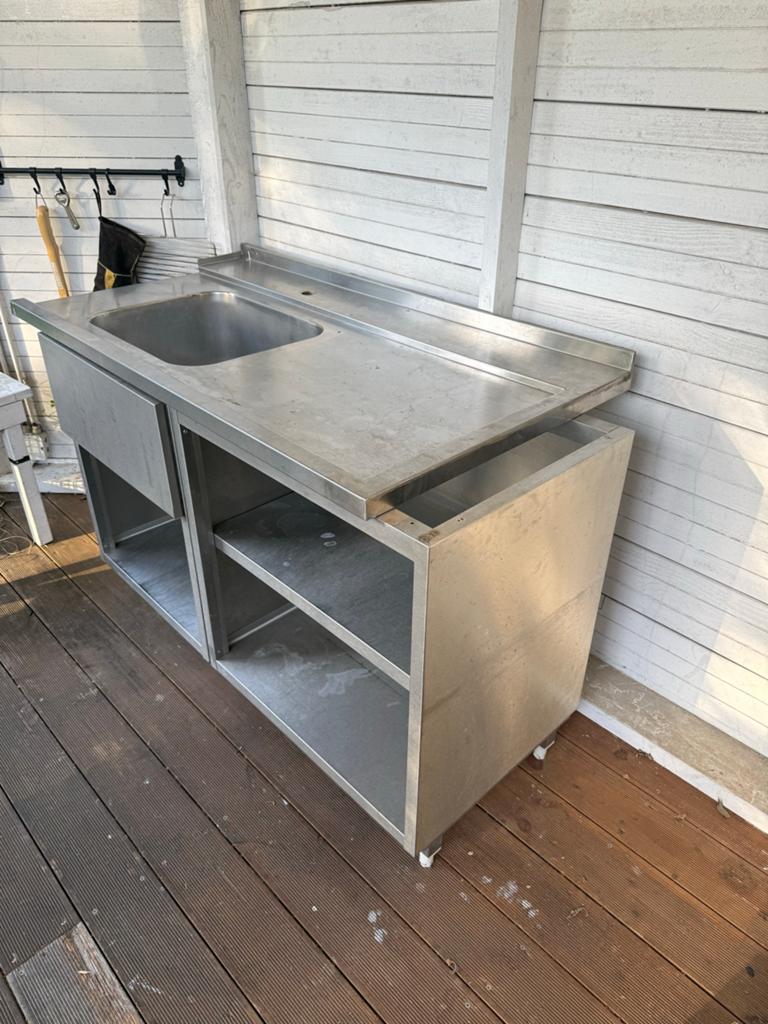 RVS keukenblad en kastjes, Ophalen, Gebruikt, 50 tot 100 cm, Minder dan 100 cm
