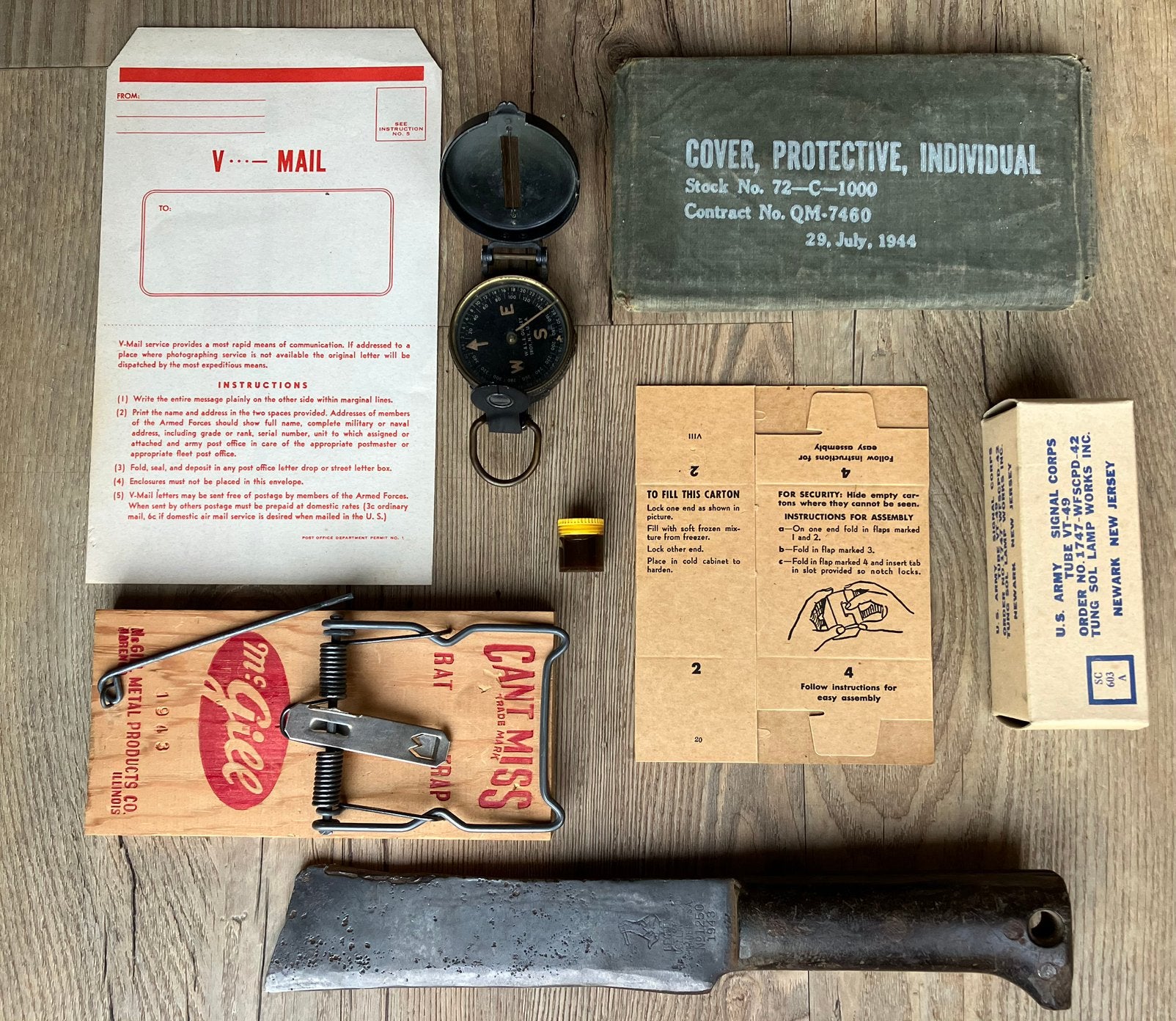 US; div items kompas rattenval vmail ect, Ophalen of Verzenden, Landmacht, Amerika, Overige typen