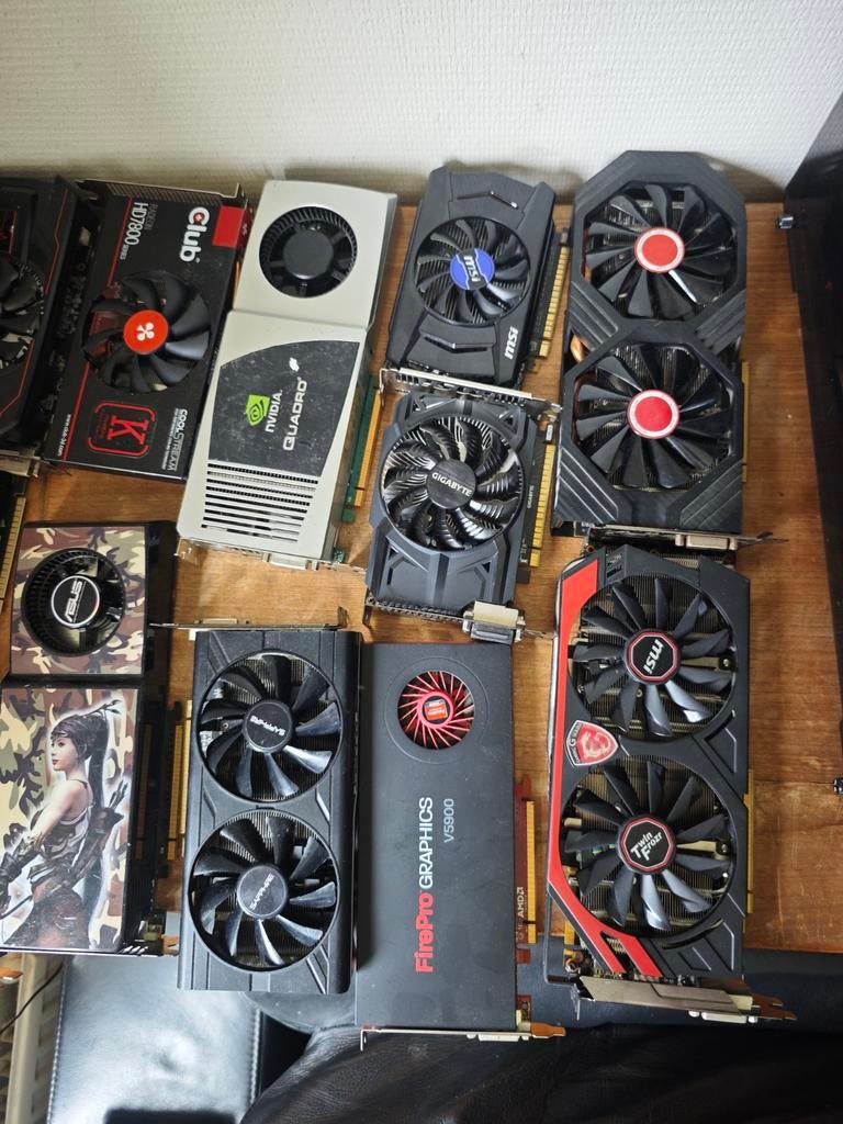 Partij videokaarten: AMD en Nvidia kaarten overcompleet, Ophalen, PCI-Express 3, AMD, HDMI