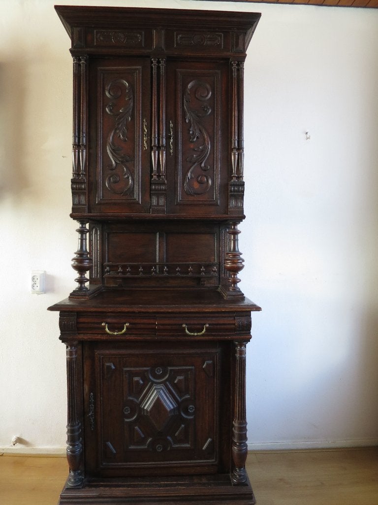 MOET NU WEG ANTIEKE ORIGINELE HENRI DEUX KAST 225/88/53,5 CM, Ophalen of Verzenden