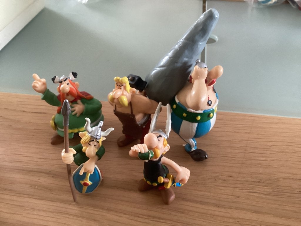 5x Plastoy 1997 figuur o.a. Asterix, Obelix, Assurancetourix, Verzamelen, Stripfiguren, Ophalen of Verzenden, Asterix en Obelix
