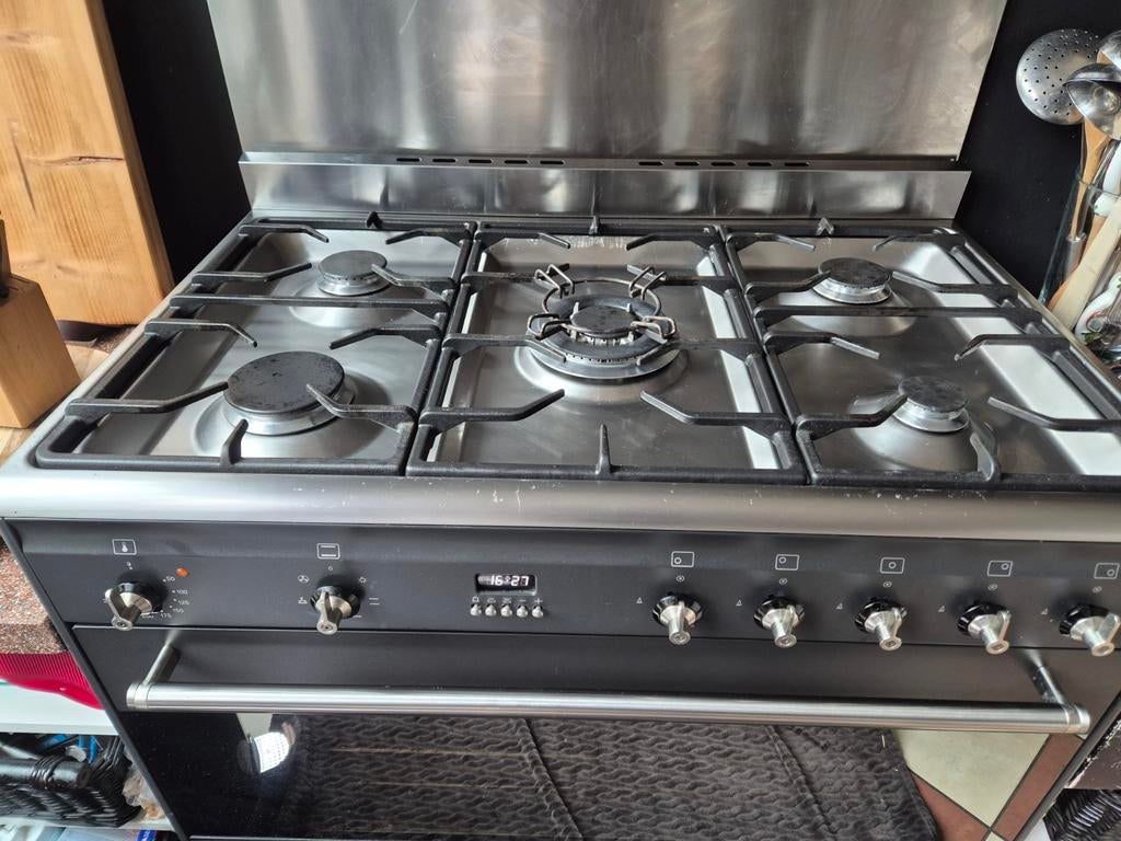Smeg 5-pits gasfornuis met oven, Ophalen, Gebruikt, 60 cm of meer, Gas