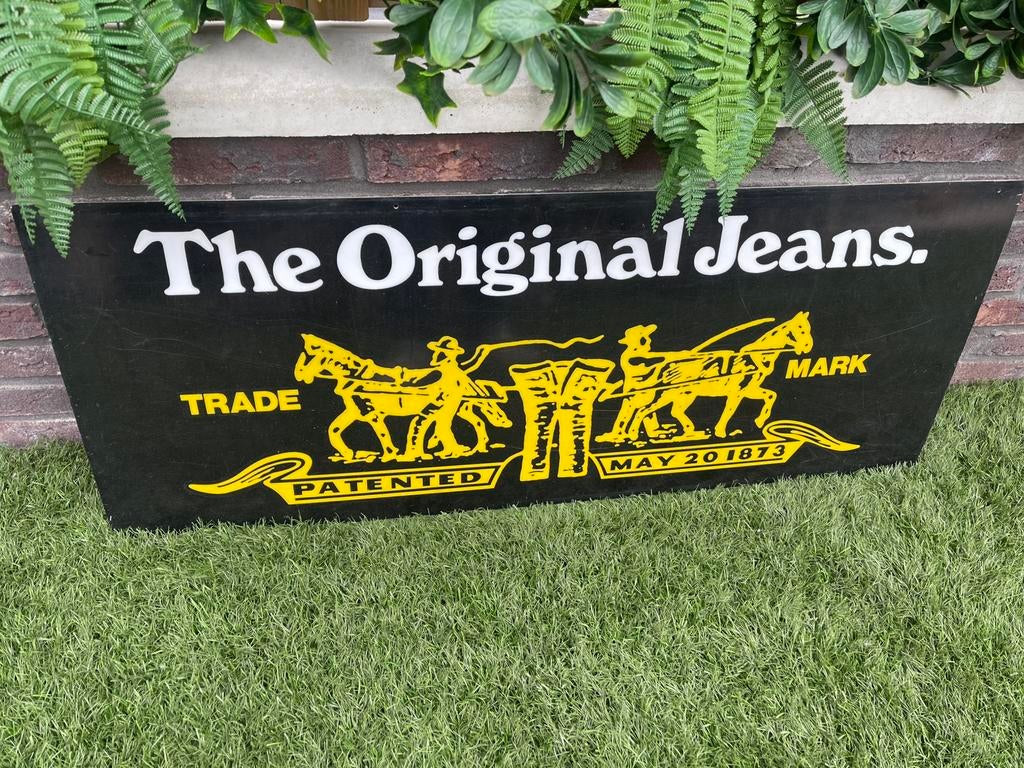 Levi’s jeans reclame bord  plexiglas, Ophalen of Verzenden, Huis en Inrichting