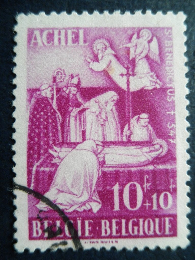 Postzegels België 1948 abdij Achel nr 819 - cw 11,00., Ophalen of Verzenden, Gestempeld