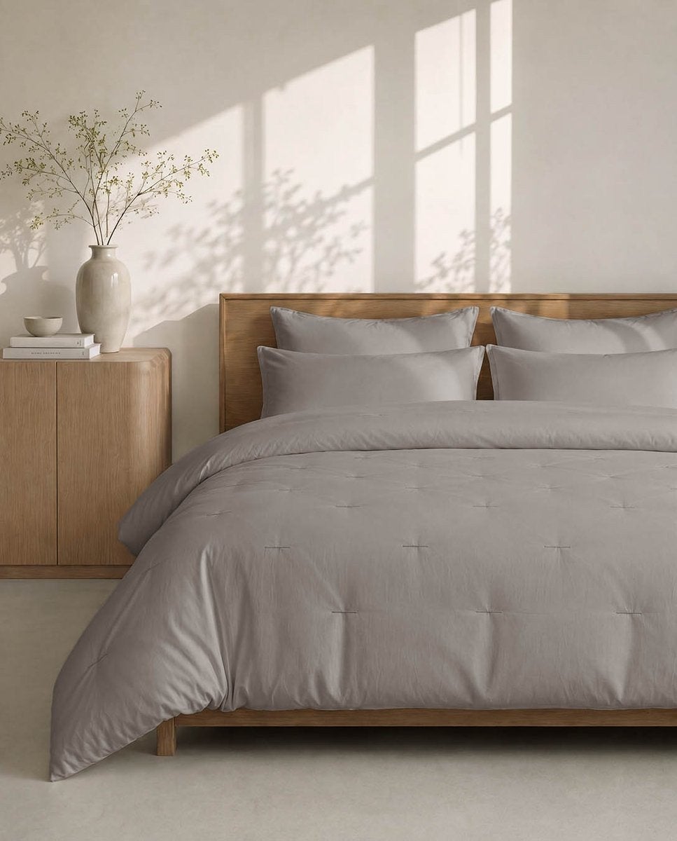 Taupe hoomstyle wasbaar dekbed 220x240 lits jumeaux, Ophalen, Bruin, Wasbaar, Deken of Dekbed