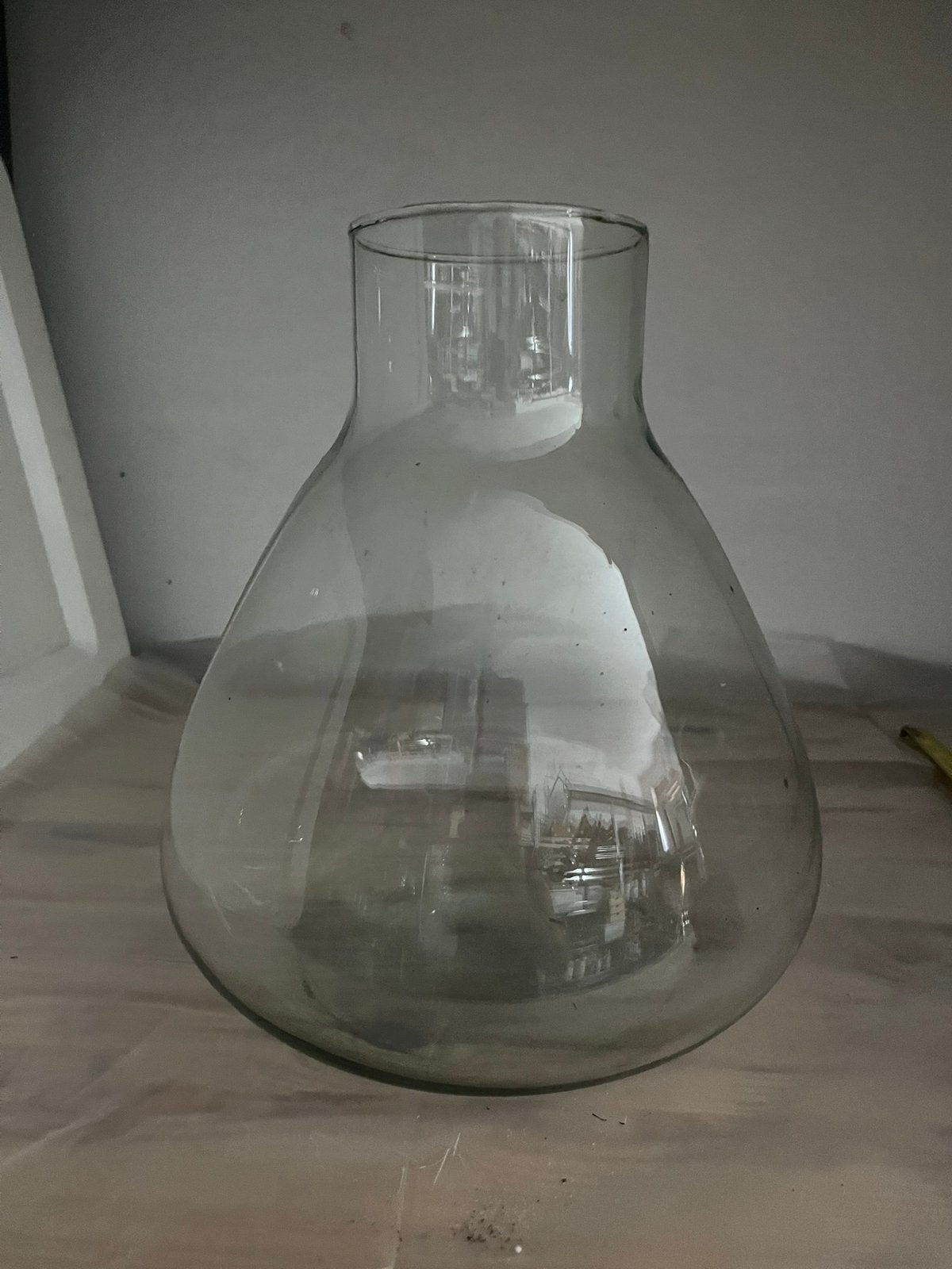 7 glazen vazen en decoratiepotjes – diverse formaten, Ophalen, Gebruikt, Transparant, Glas