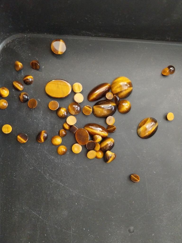 Mix lot tijgeroog cabochons, Sieraden, Tassen en Uiterlijk, Edelstenen, Ophalen of Verzenden