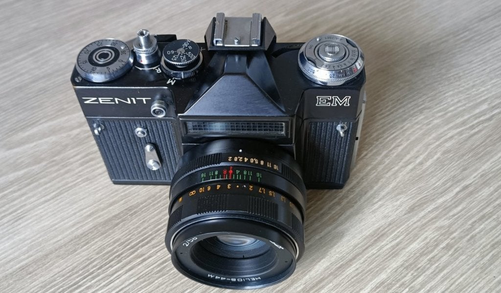 Zenit EM + Helios 44W 2/58 Single lens reflex camera, Ophalen of Verzenden, Zo goed als nieuw, Spiegelreflex, Overige Merken