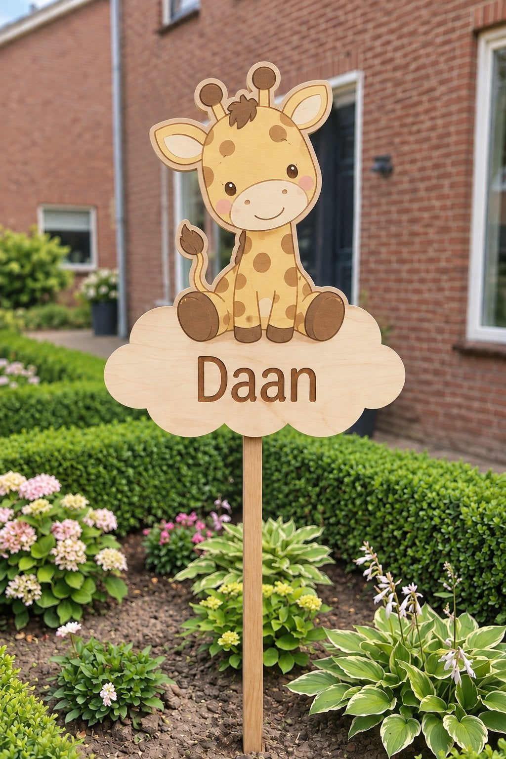 Geboortebord Dieren | Uniek Houten met Naam, Ophalen of Verzenden, Nieuw, Geboortebord