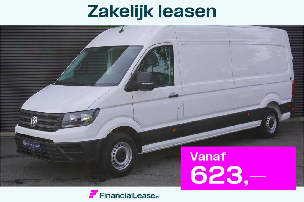 Volkswagen Crafter 35 140pk 2.0 TDI L4H3/ L3H2 Cruise contro, Stof, Gebruikt, Zwart, 4 cilinders