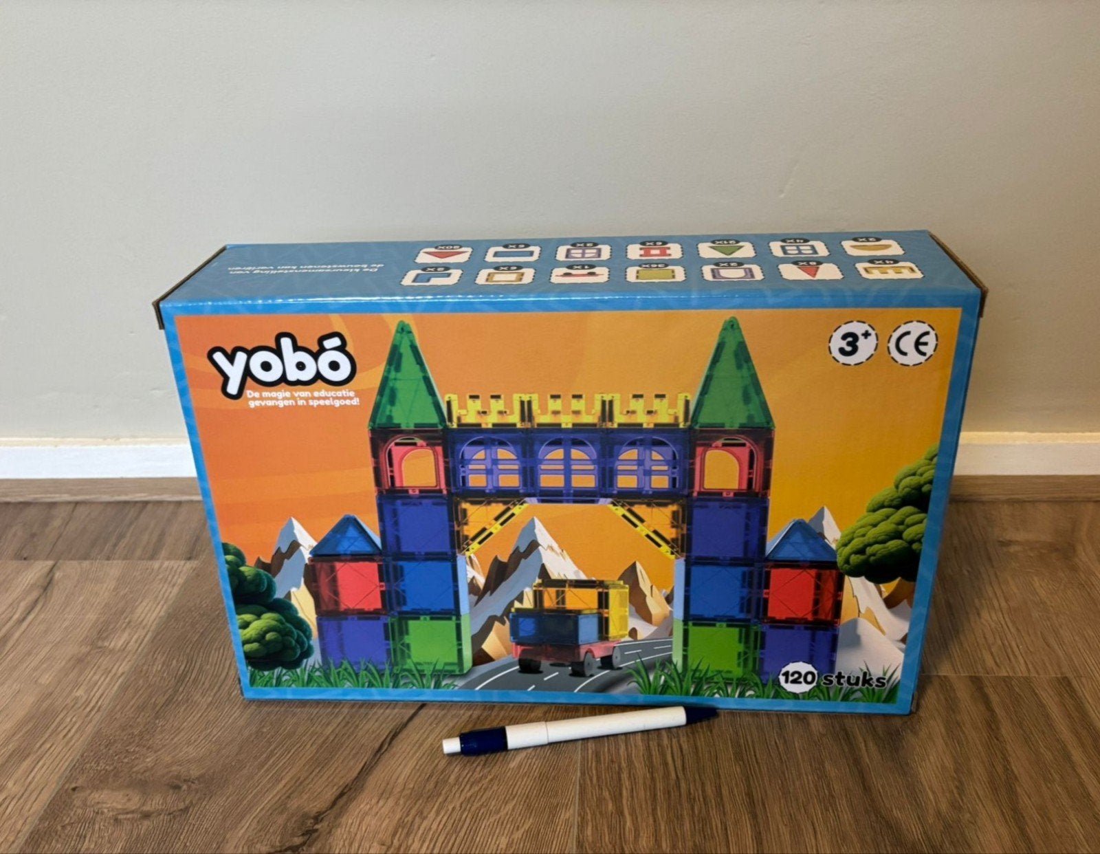 Magnetische bouwstenen Yobo -120st - nieuw, Kinderen en Baby's, Speelgoed | Bouwstenen, Ophalen of Verzenden, Nieuw