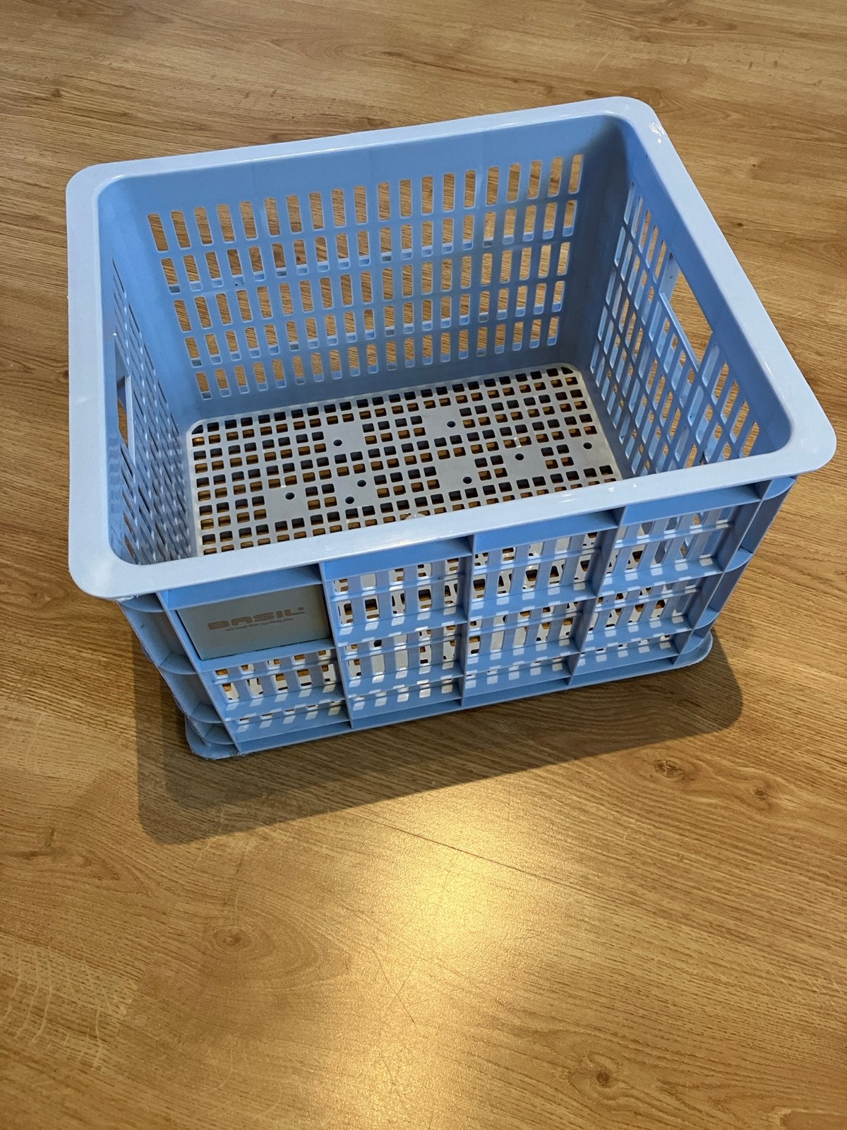 Basil fietsmand/fietskrat - lichtblauw, Ophalen of Verzenden, Zo goed als nieuw, Overige typen, Minder dan 20 kg