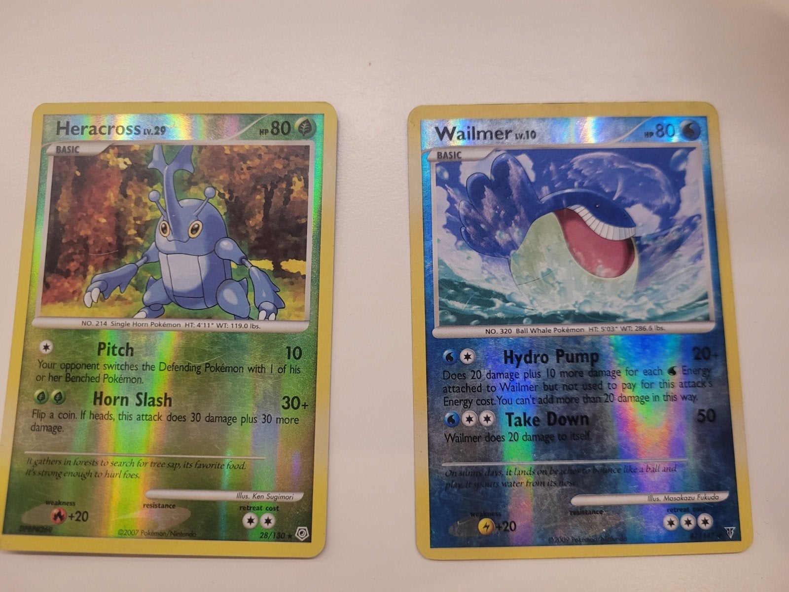 2 oude Reverse Holo's, Ophalen, Zo goed als nieuw, Meerdere kaarten