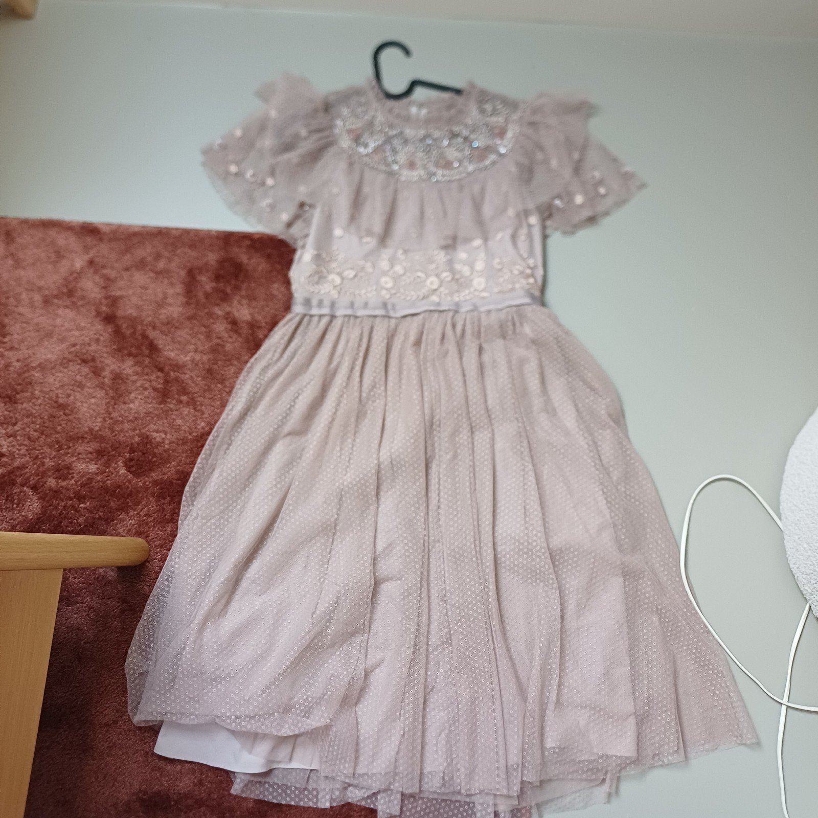 Needle & Thread jurk met borduursels en pailletten, Maat 38/40 (M), Verzenden, Needle & Thread, Paars
