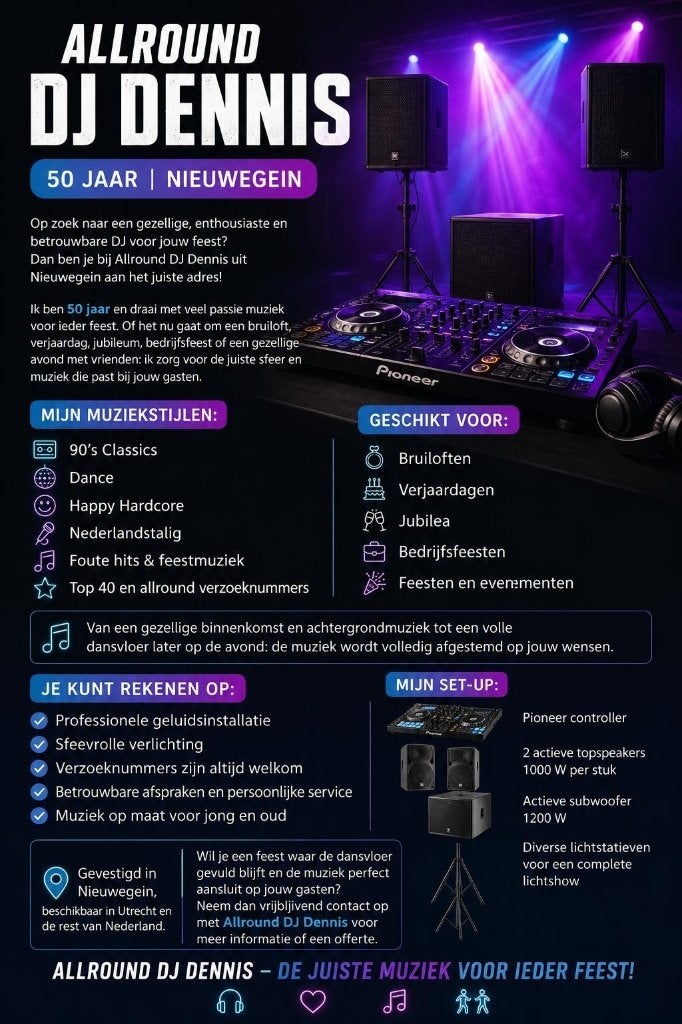 Allround DJ Dennis, Diensten en Vakmensen, Dj