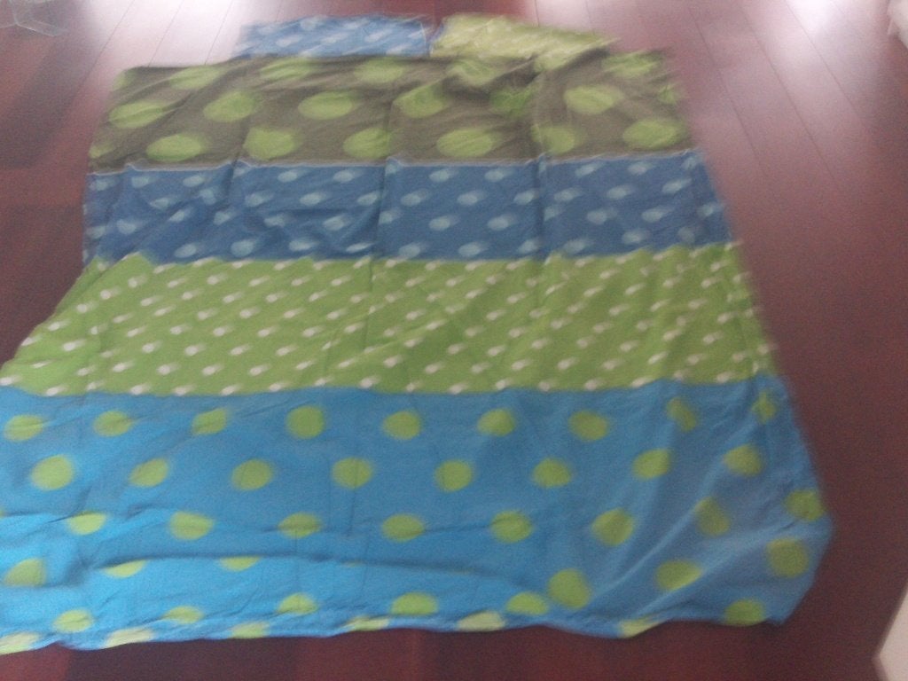 mooie groen/blauwe 2 pers. dekbedovertrek, 1,70 x 2 mtr, Verzenden, Dekbedovertrek, Katoen, Tweepersoons