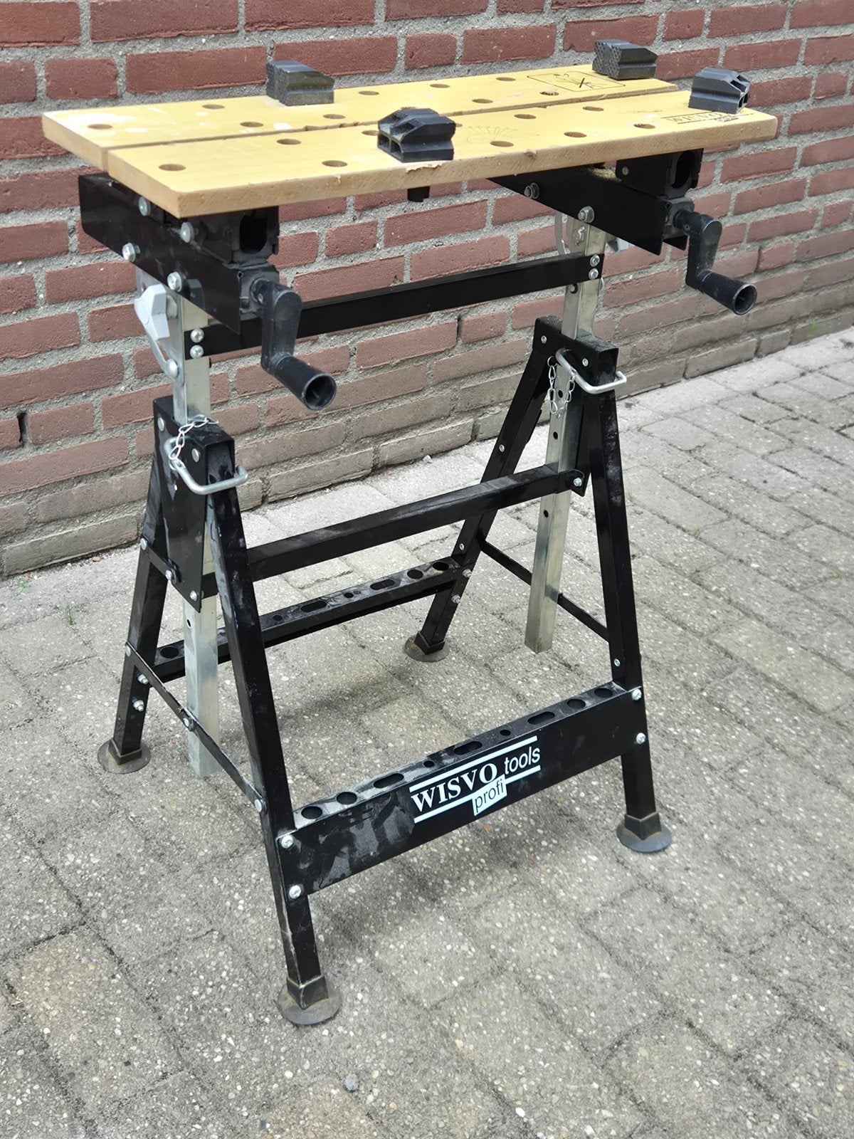 Wisvo Tools Profi Werkbank - Inklapbaar en Verstelbaar, Ophalen, Gebruikt, Inklapbaar