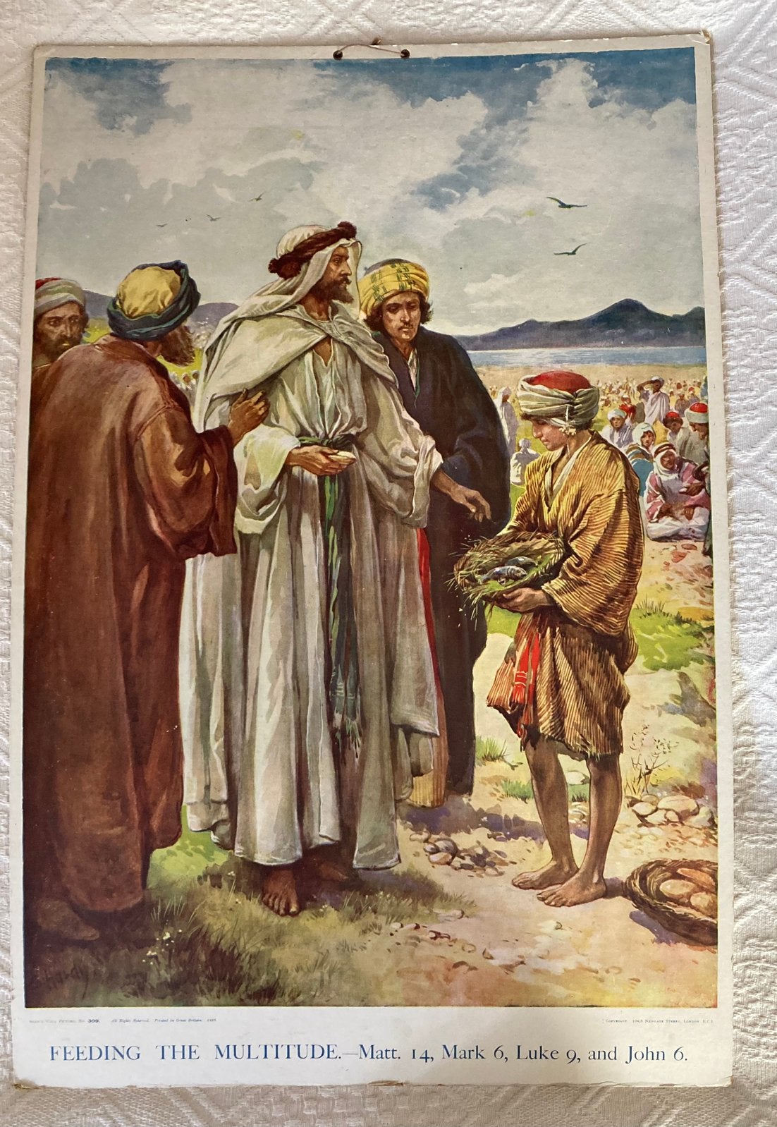 Schoolplaat/Wandplaat Bijbelse voorstelling, Ophalen, Geschiedenis