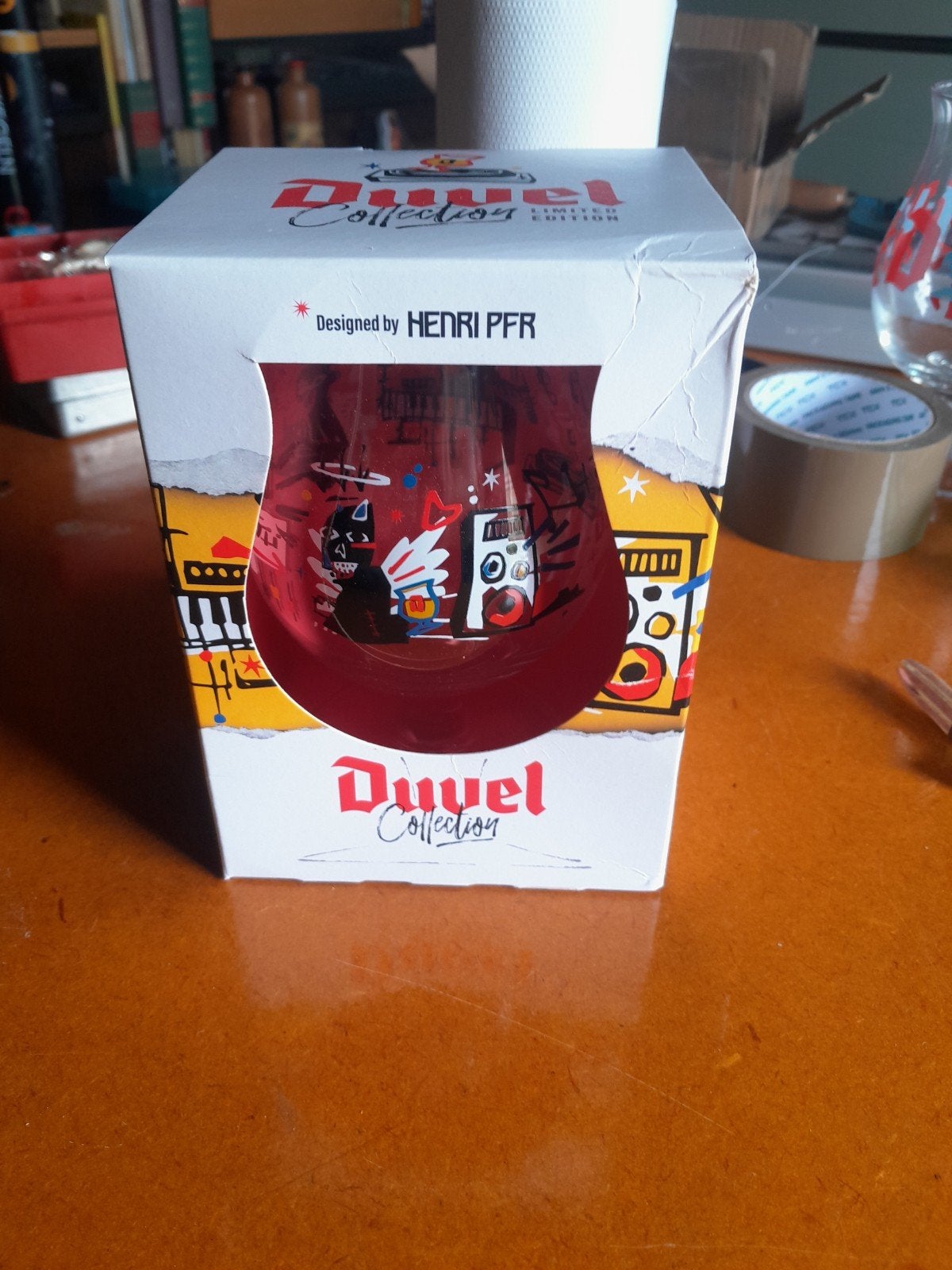 Duvel glas Henri PFR Limited Edition in originele verpakking, Verzamelen, Biermerken, Ophalen of Verzenden, Nieuw, Duvel