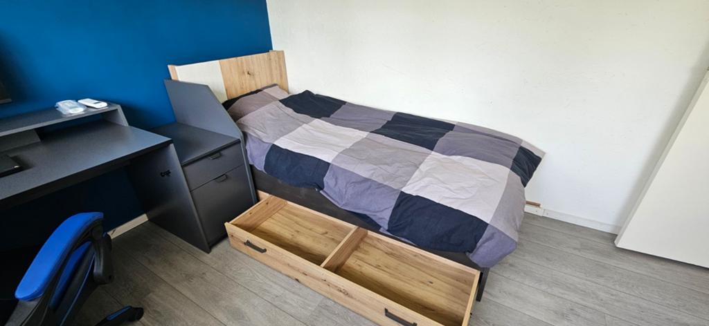 Complete tienerset: bed, bureau, gamingstoel, Huis en Inrichting, Gebruikt, 90 cm, Ophalen of Verzenden, 200 cm