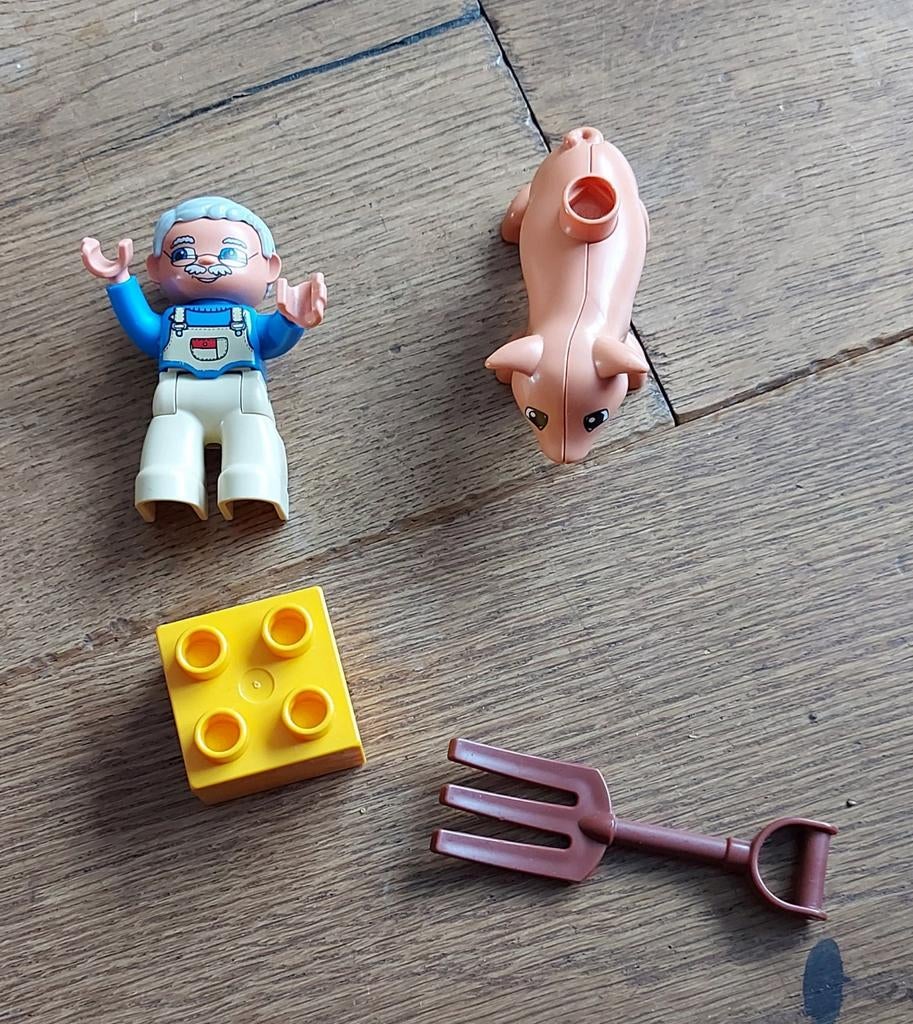 Duplo set 5643 - Boerderij met varken en boer, Inclusief minifiguren, Ophalen of Verzenden, Zo goed als nieuw, Duplo