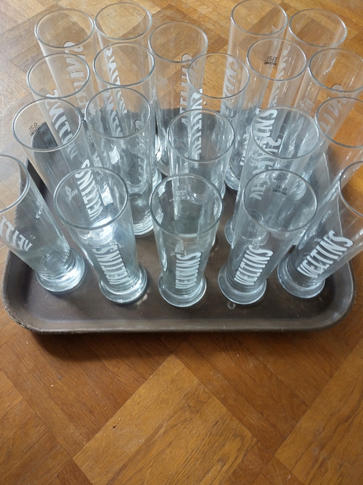 Veltins glazen 0,3 cl, Ophalen, Nieuw, Glas of Glazen, Overige merken