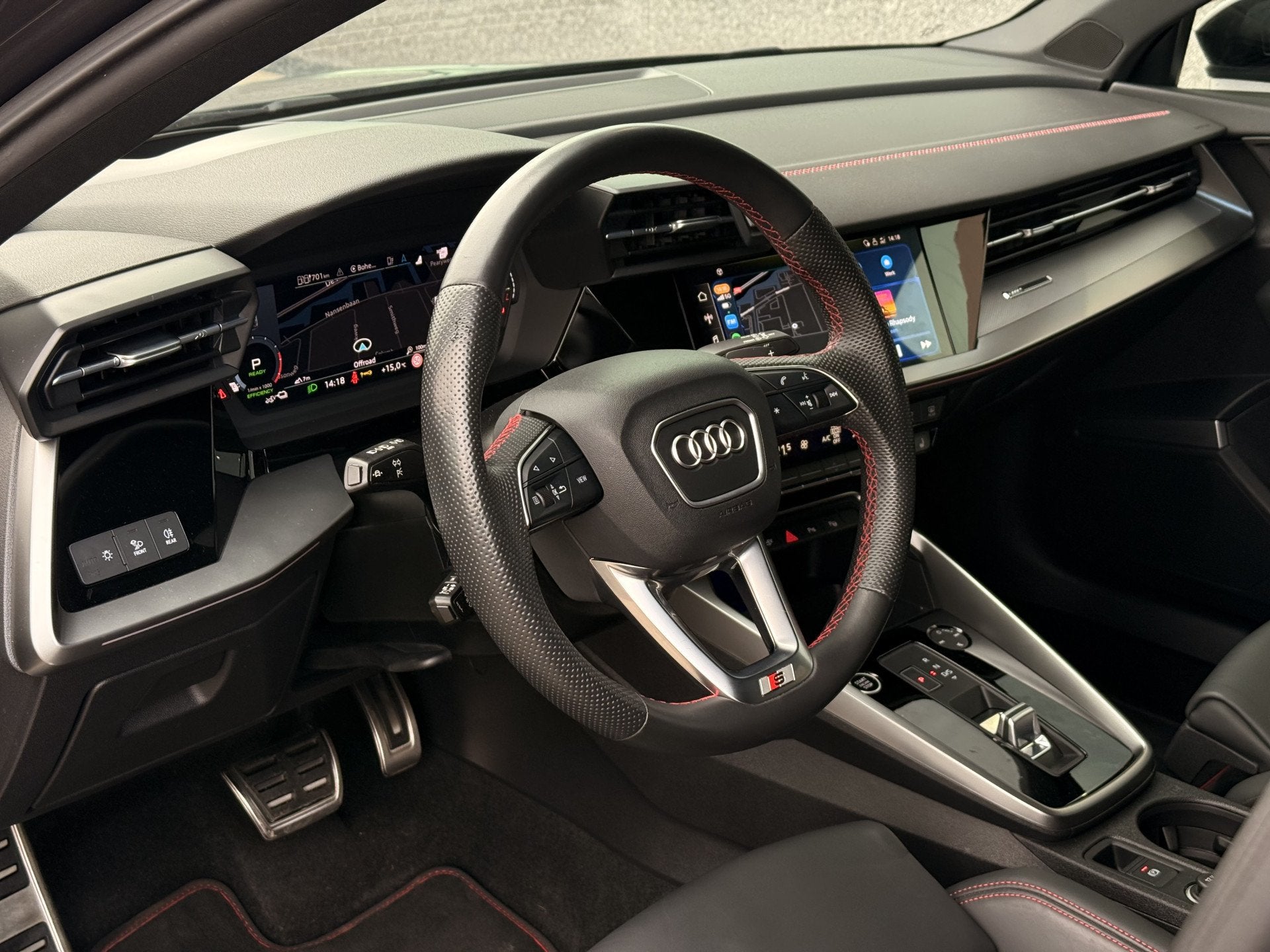 Audi A3 Sportback 45 TFSI e S edition Competition | Matrix |, Gebruikt, Zwart, 4 cilinders, Automatische klimaatregeling