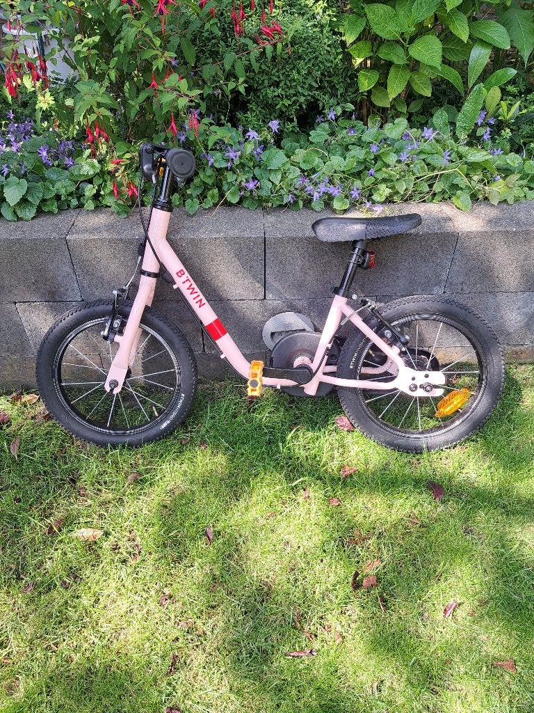 14 inch BTWIN fiets, Ophalen, Gebruikt, Velgrem, 14 inch of minder
