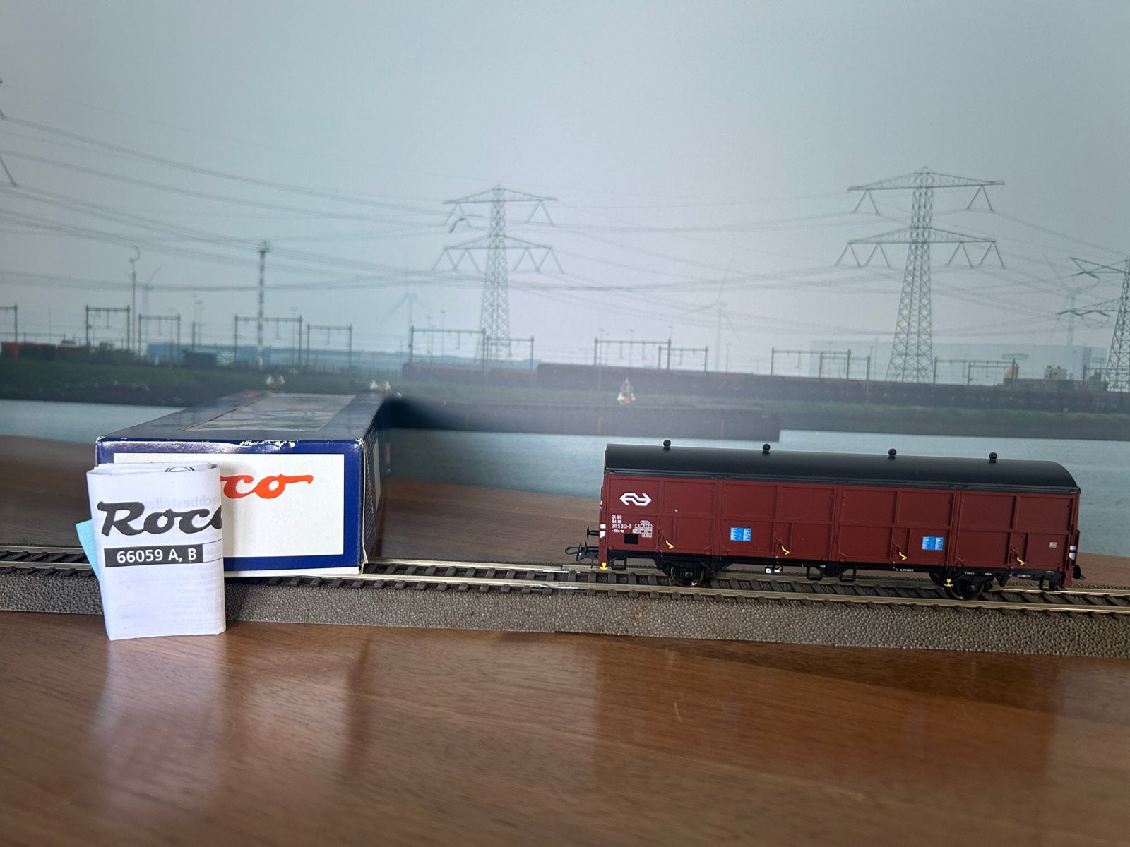 Roco NS Gesloten Goederenwagon 66059 A, B, Hobby en Vrije tijd, Modeltreinen | H0, Gelijkstroom, Wagon, Ophalen of Verzenden, Roco