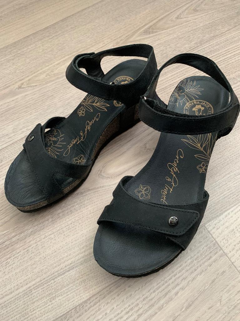 Panama Jack zomer schoenen, Zwart, Overige typen, Ophalen of Verzenden, Zo goed als nieuw